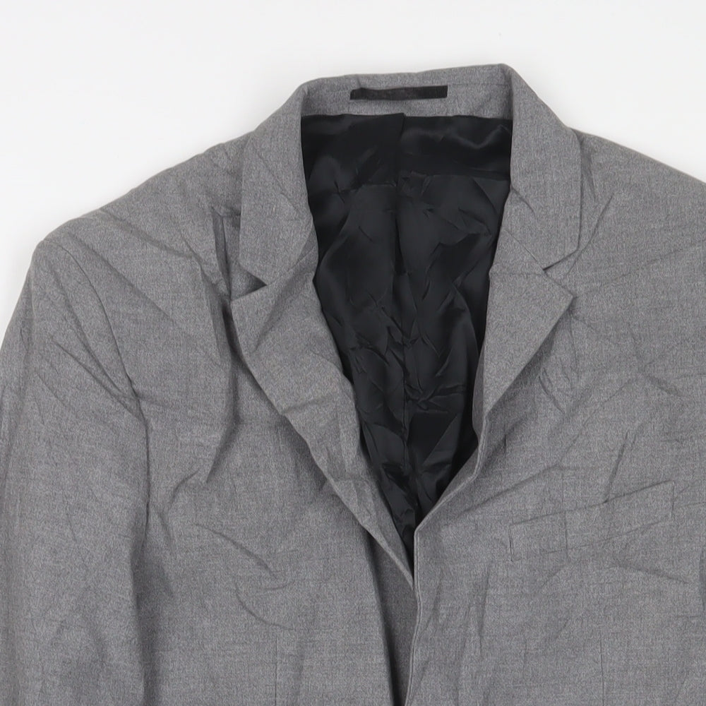 Mens UK Size 40 River Island Regular Grey Suit Jacket