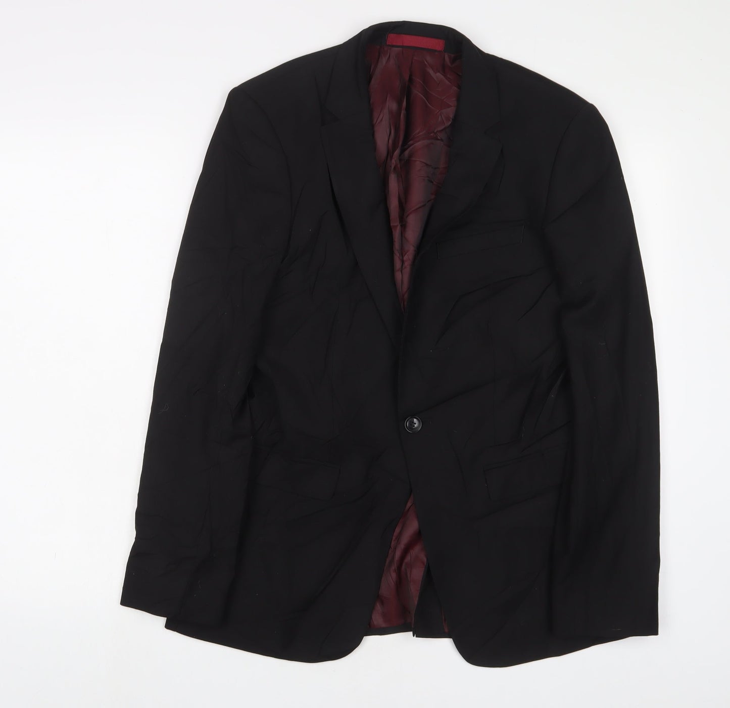Mens UK Size 38 Topman Regular Black Suit Jacket
