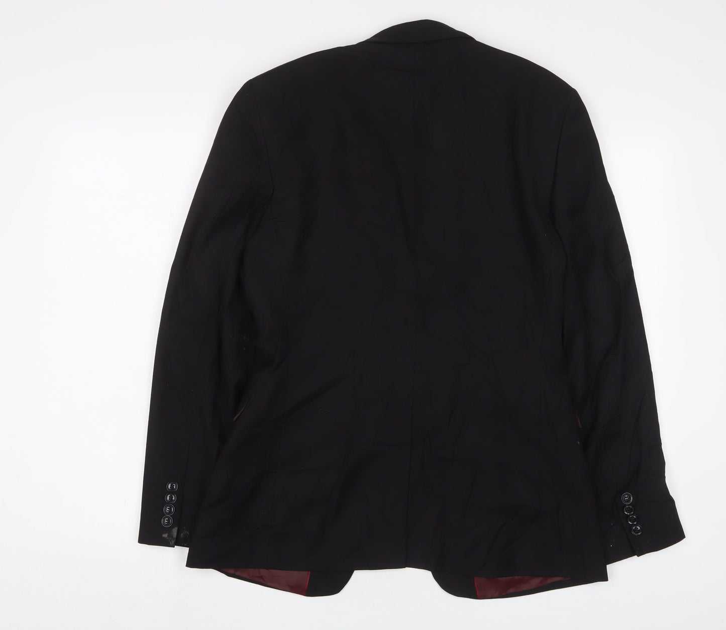 Mens UK Size 38 Topman Regular Black Suit Jacket