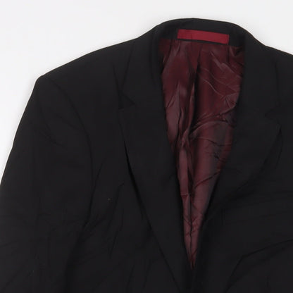 Mens UK Size 38 Topman Regular Black Suit Jacket