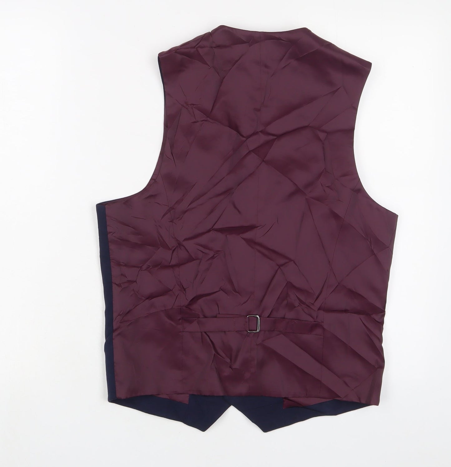 ASOS Mens Blue Polyester Jacket Suit Waistcoat Size 38 Regular