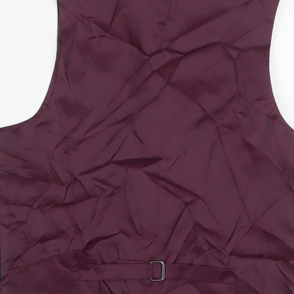 ASOS Mens Blue Polyester Jacket Suit Waistcoat Size 38 Regular