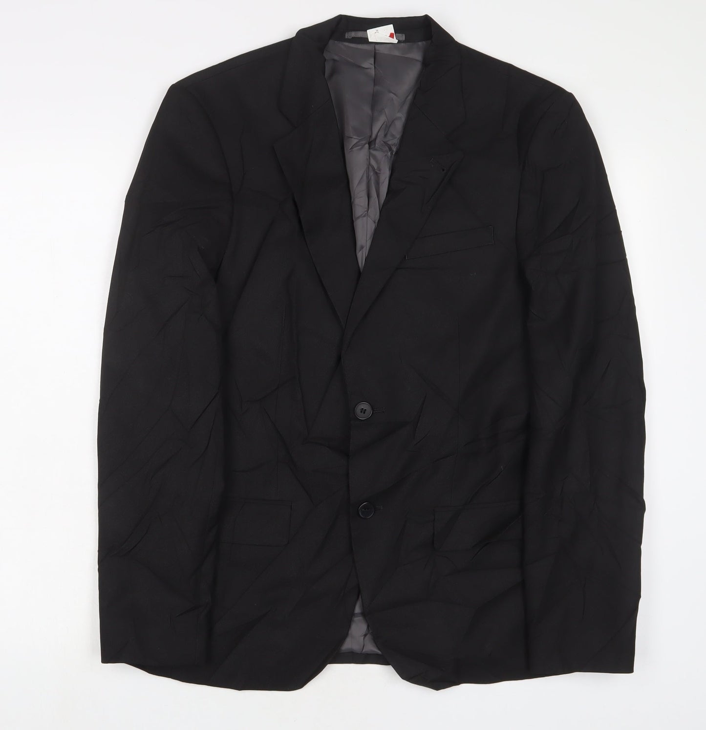 Mens UK Size 38 River Island Regular Black Suit Jacket
