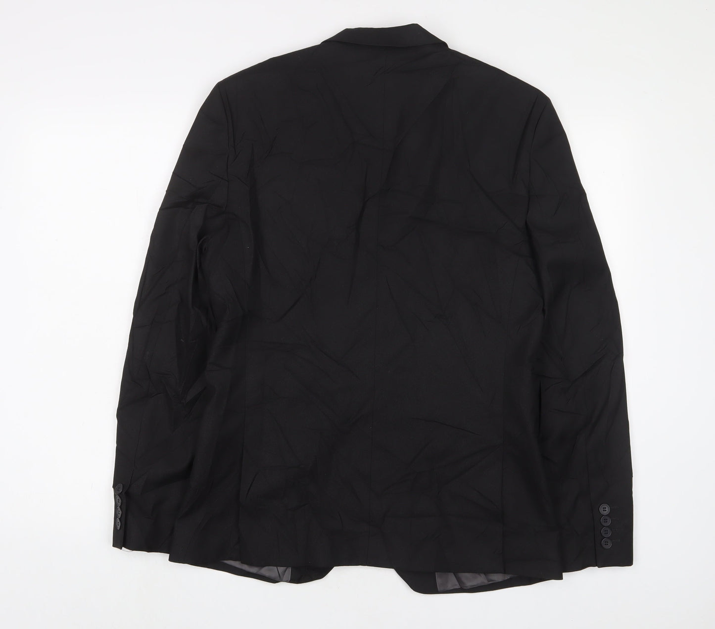 Mens UK Size 38 River Island Regular Black Suit Jacket