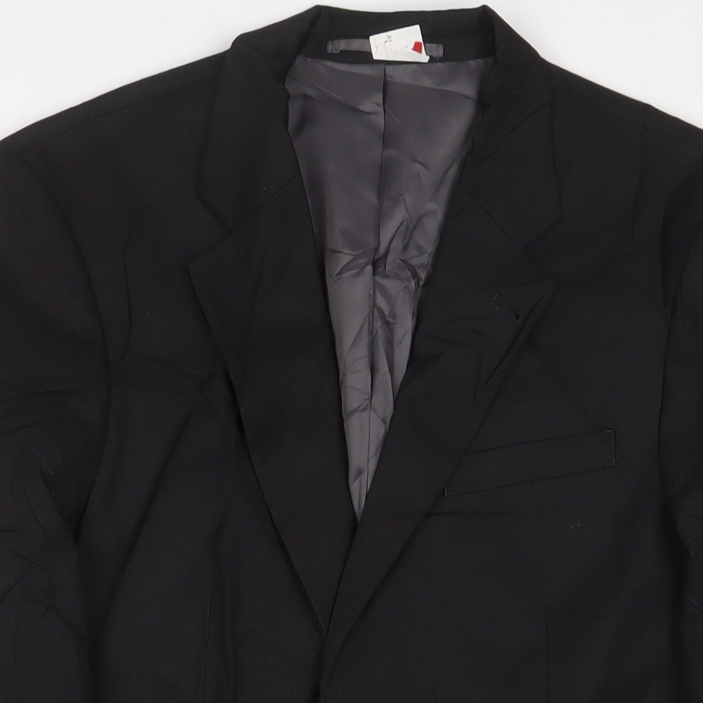 Mens UK Size 38 River Island Regular Black Suit Jacket