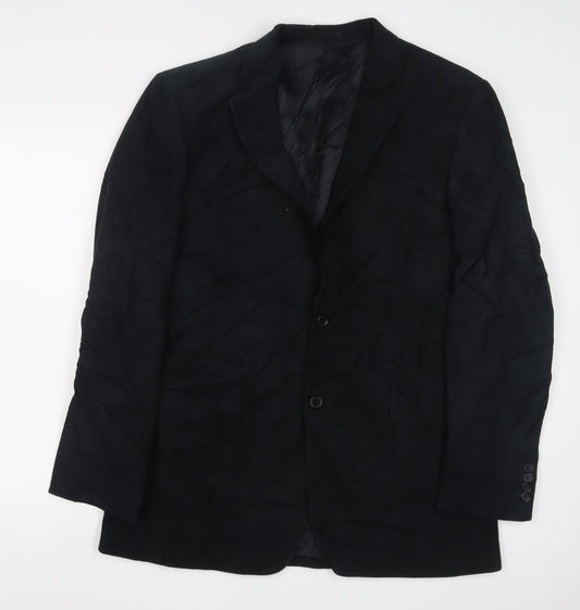 Mens UK Size 42 Blazer Regular Black Suit Jacket