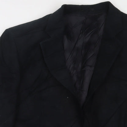 Mens UK Size 42 Blazer Regular Black Suit Jacket