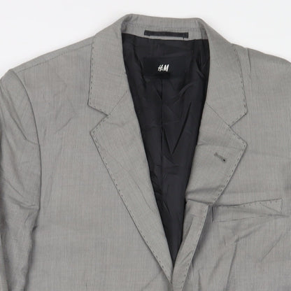 Mens UK Size 38 H&M Regular Grey Suit Jacket