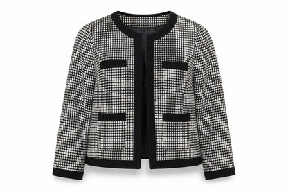 Marks & Spencer Womens Ivory Geometric Jacket Size 12 - Open