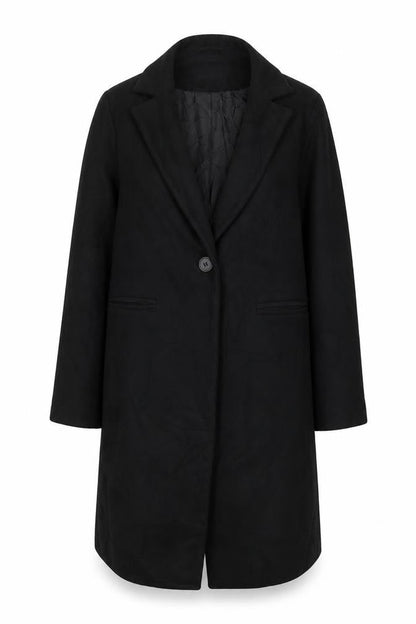 Womens UK Size 4 New Look Black Overcoat