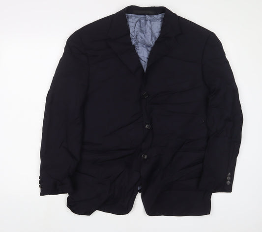 Autograph Mens Blue Wool Jacket Suit Jacket Size 42 Regular