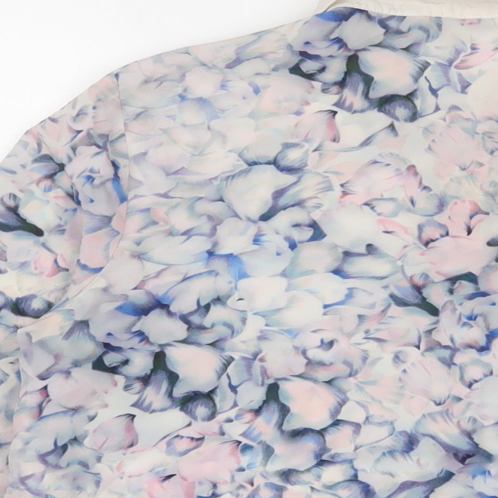 Womens UK Size 14 Limited Collection Purple Basic Button-Up