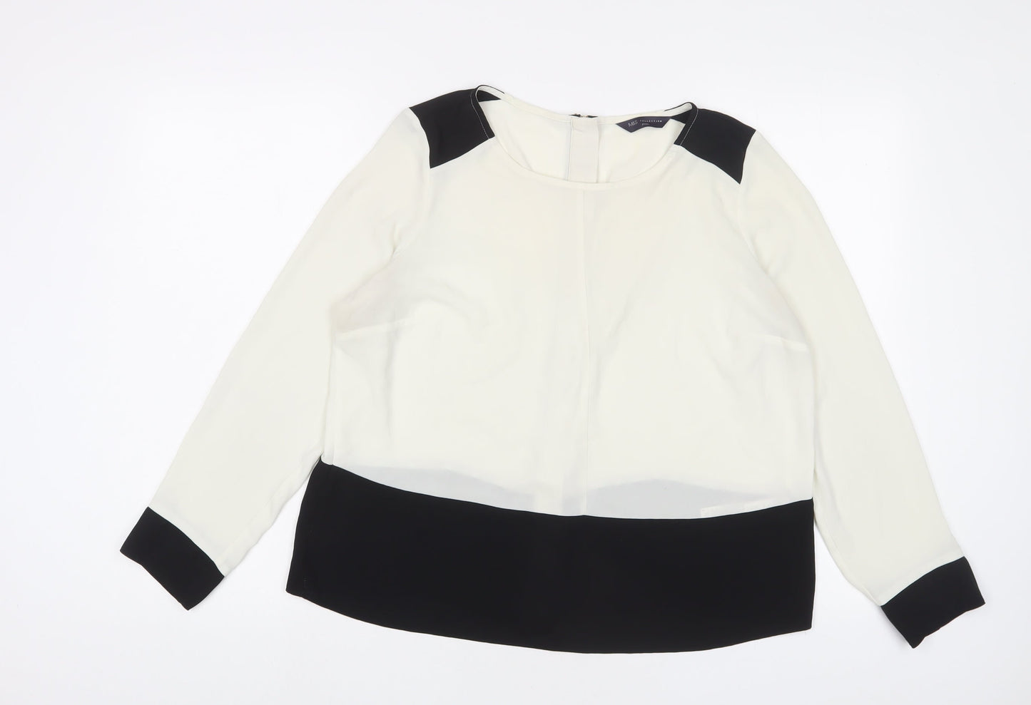 Womens UK Size 12 Marks and Spencer White Basic Blouse