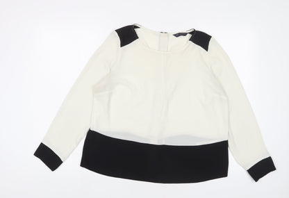 Womens UK Size 12 Marks and Spencer White Basic Blouse