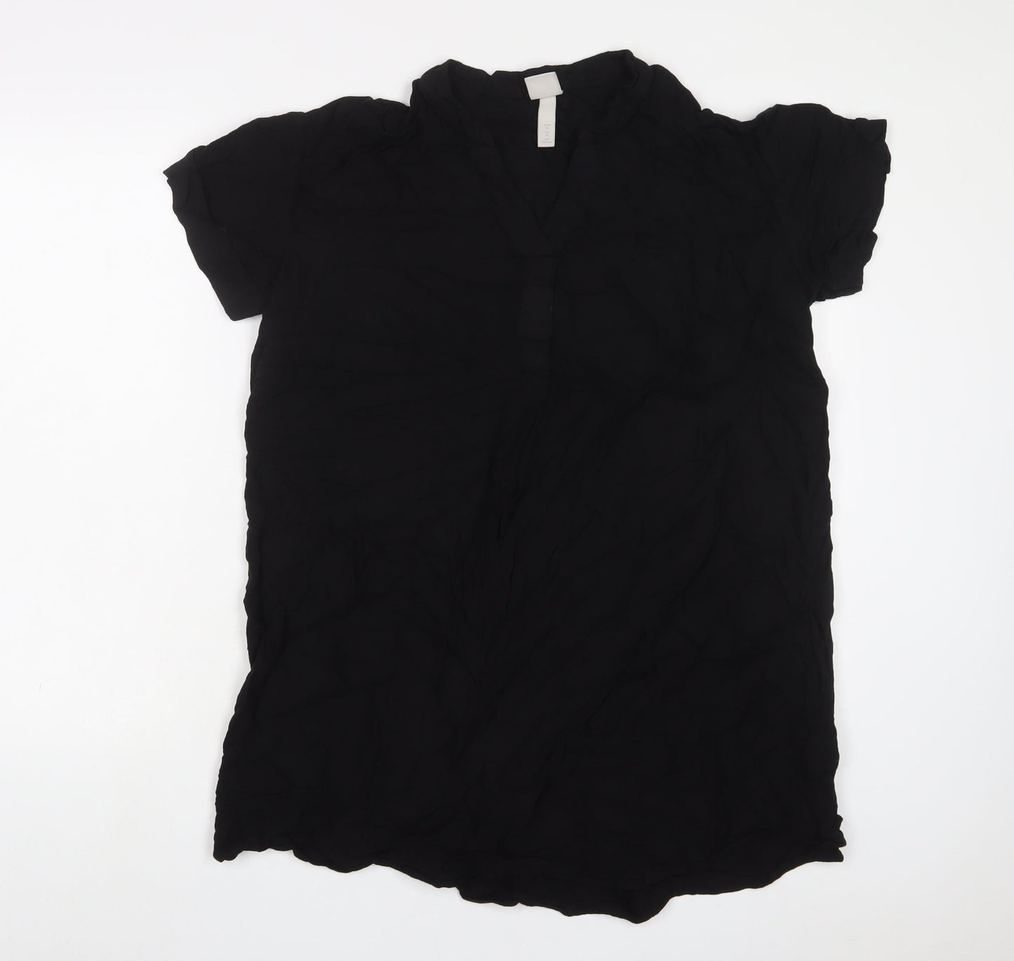 Womens UK Size M H&M Black Basic T-Shirt