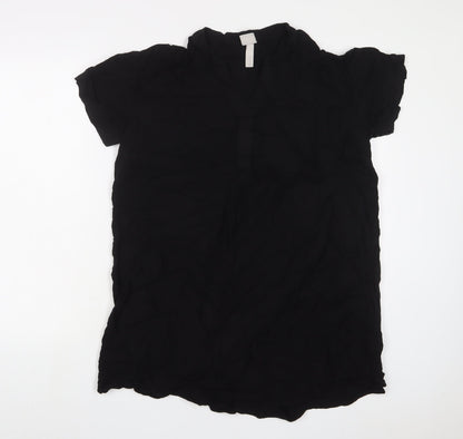 Womens UK Size M H&M Black Basic T-Shirt