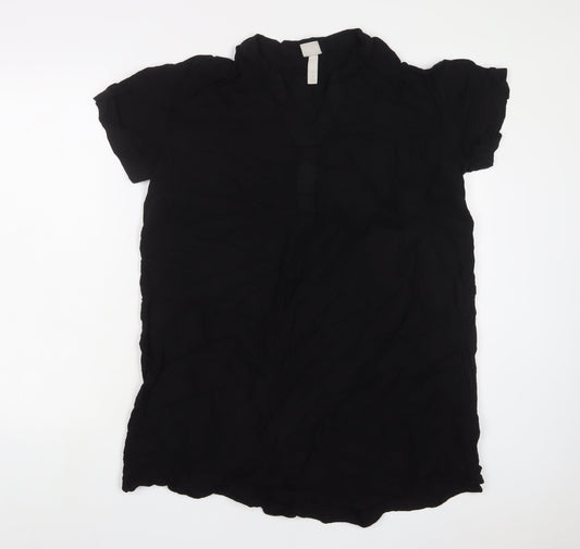 Womens UK Size M H&M Black Basic T-Shirt