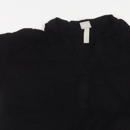 Womens UK Size M H&M Black Basic T-Shirt