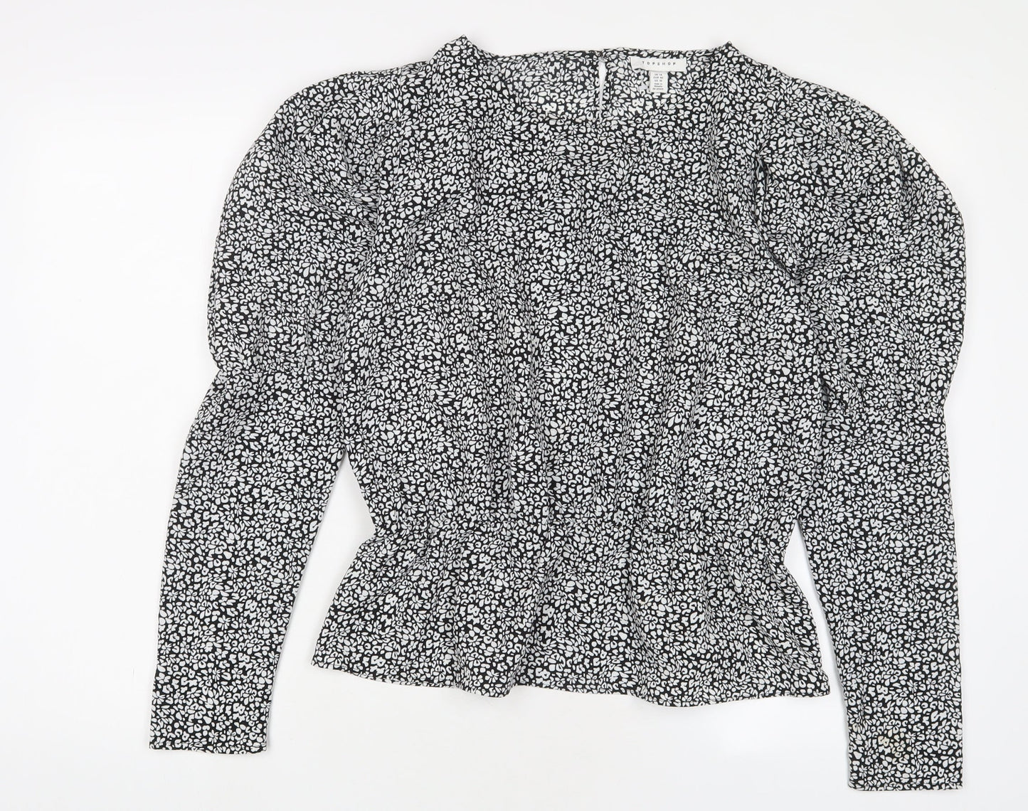 Womens UK Size 14 Topshop White Basic Blouse