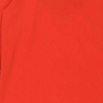 Marks and Spencer Womens Red Polyester A-Line Size 12 V-Neck Pullover