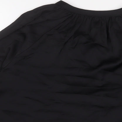 Womens UK Size 14 H&M Black Basic Blouse