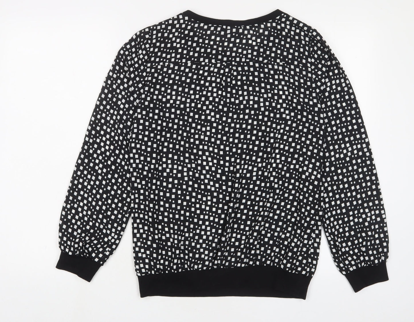 Womens UK Size 10 Debenhams Black Basic Blouse