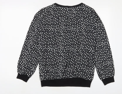 Womens UK Size 10 Debenhams Black Basic Blouse