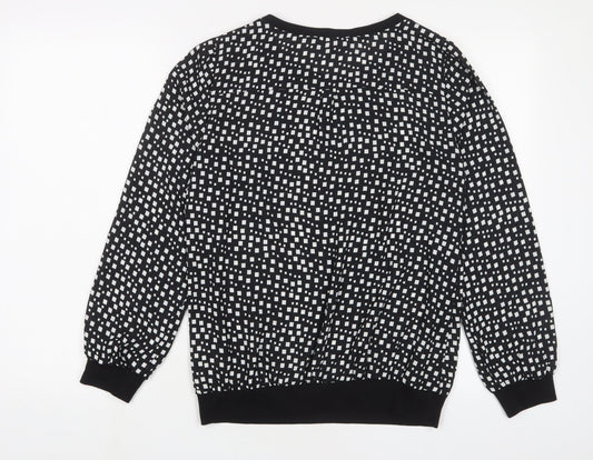 Womens UK Size 10 Debenhams Black Basic Blouse