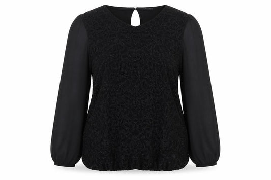Womens UK Size 16 Quiz Black Basic Blouse