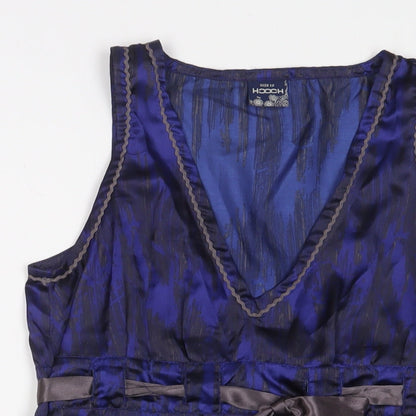 HOOCH Womens Purple Polyester Basic Tank Size 12 V-Neck