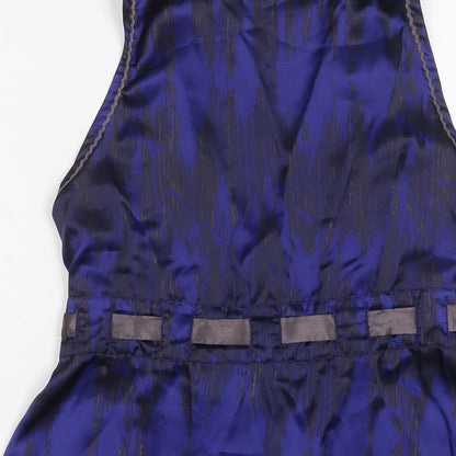 HOOCH Womens Purple Polyester Basic Tank Size 12 V-Neck
