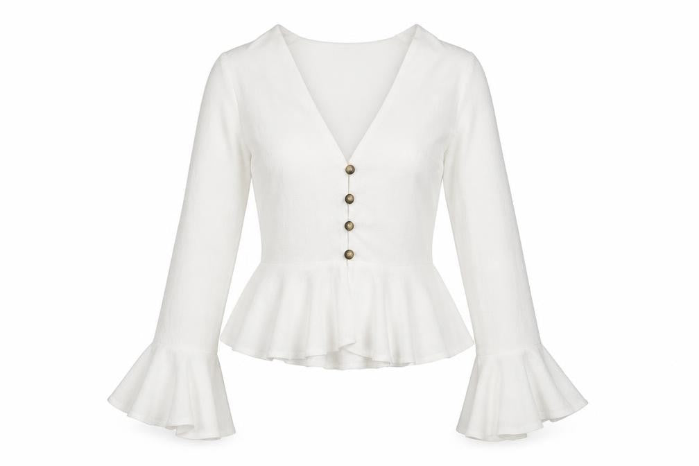 Womens UK Size 6 Missguided White Basic Blouse