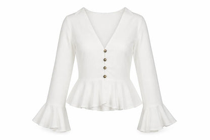 Womens UK Size 6 Missguided White Basic Blouse