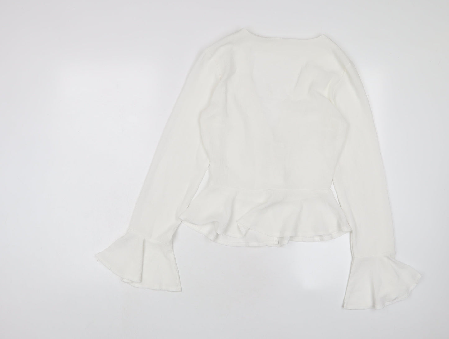 Womens UK Size 6 Missguided White Basic Blouse