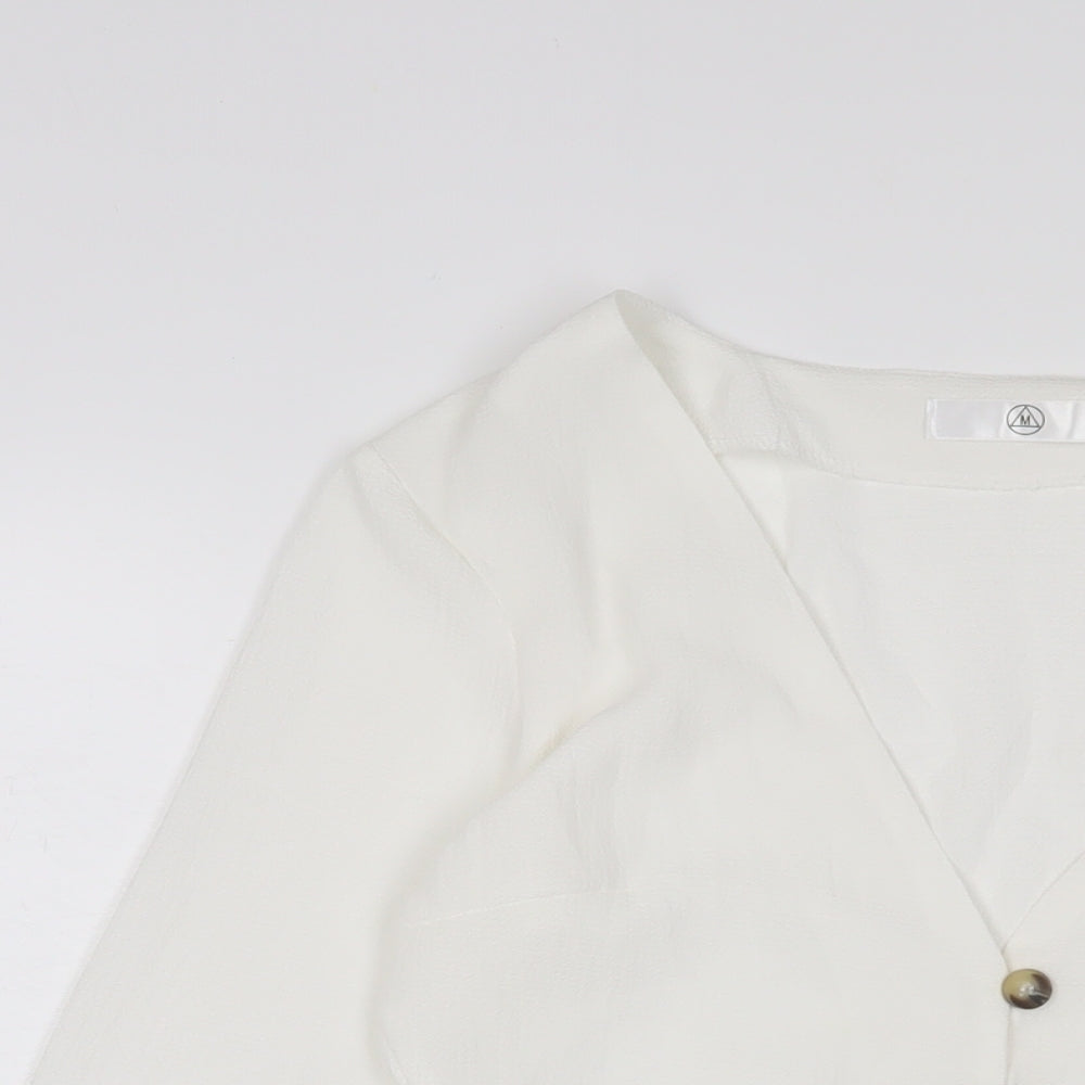 Womens UK Size 6 Missguided White Basic Blouse