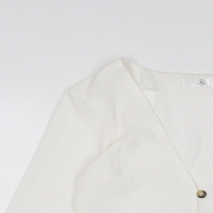 Womens UK Size 6 Missguided White Basic Blouse