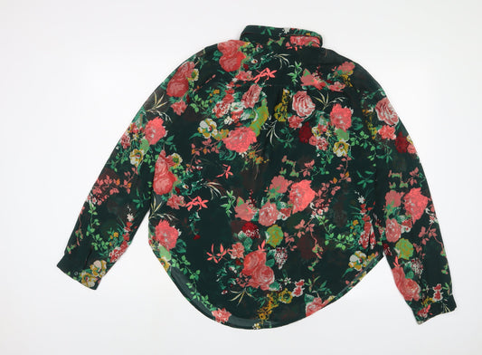 Womens UK Size 18 Only Green Basic Button-Up