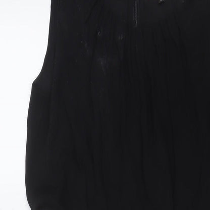 NEXT Womens Beige Polyester Sheath Size 14 Boat Neck Zip