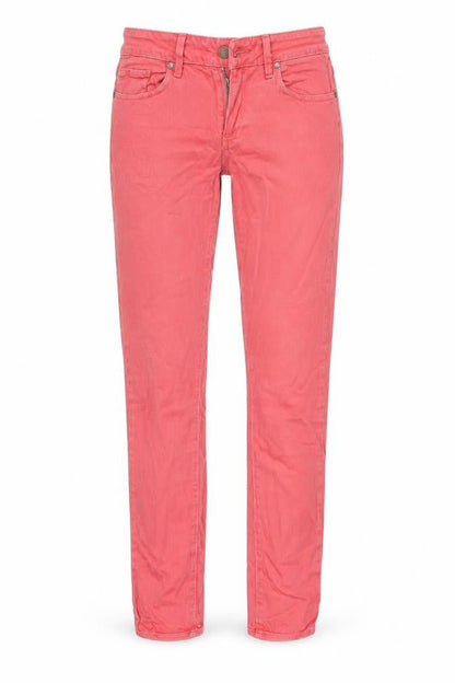 Page Womens Pink Cotton Blend Straight Jeans Size 26 in L28 in Regular Zip