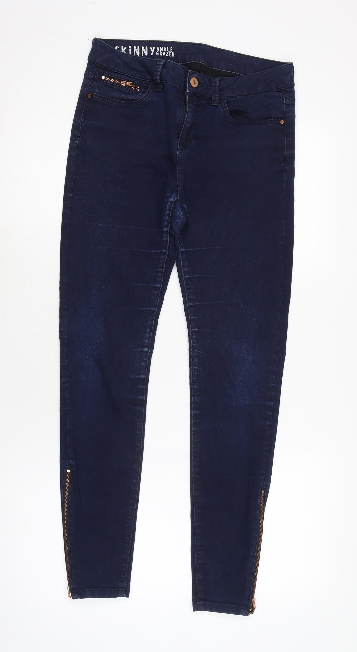Womens UK Size 10 Marks and Spencer Regular Fit Tapered Blue Jeans