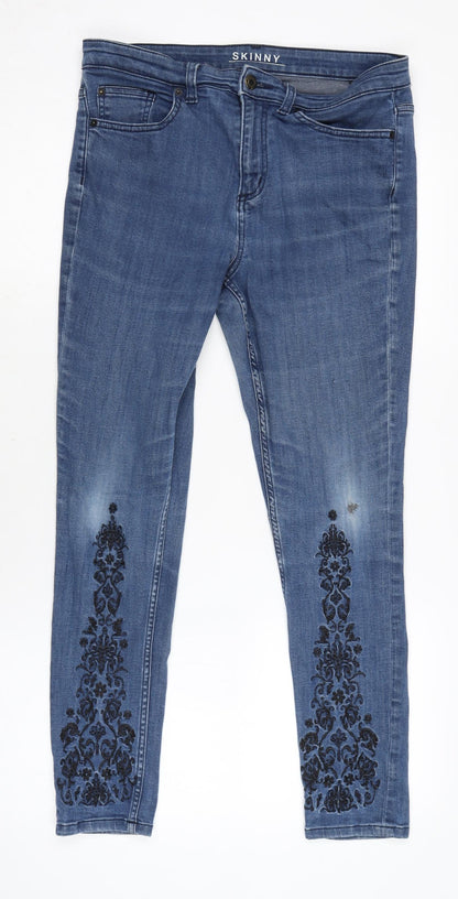 Womens UK Size 12 Marks and Spencer Regular Fit Skinny Blue Jeans