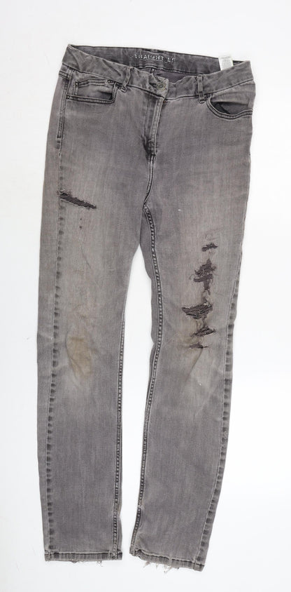Womens UK Size 14 Marks and Spencer Regular Fit Straight Grey Jeans
