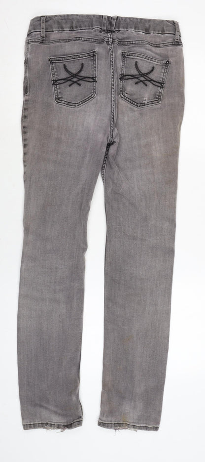 Womens UK Size 14 Marks and Spencer Regular Fit Straight Grey Jeans