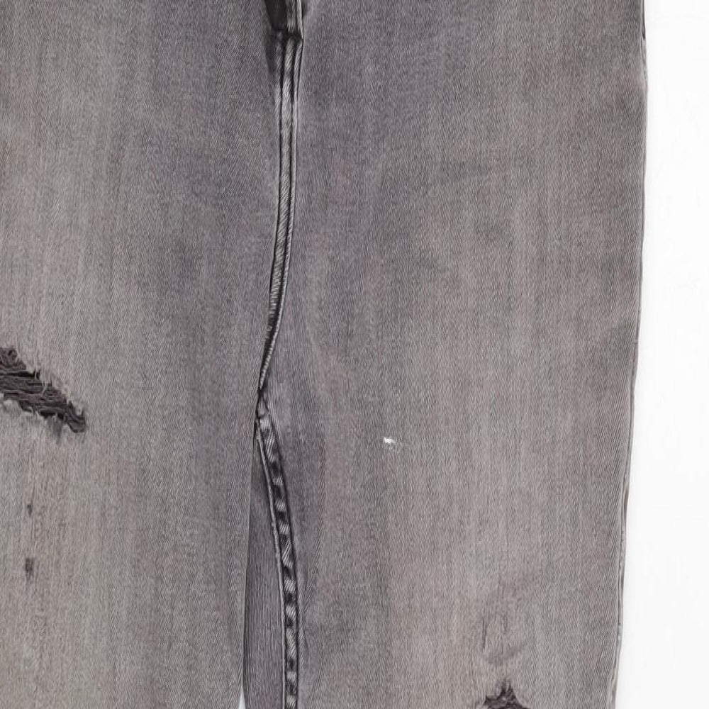 Womens UK Size 14 Marks and Spencer Regular Fit Straight Grey Jeans