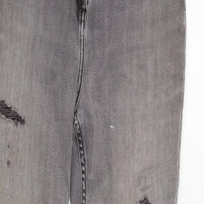 Womens UK Size 14 Marks and Spencer Regular Fit Straight Grey Jeans