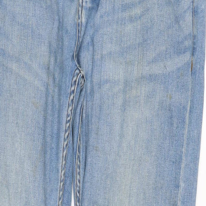 Denim & Co. Mens Blue Cotton Blend Skinny Jeans Size 32 in L32 in Regular Button