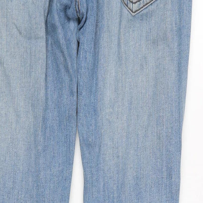 Denim & Co. Mens Blue Cotton Blend Skinny Jeans Size 32 in L32 in Regular Button