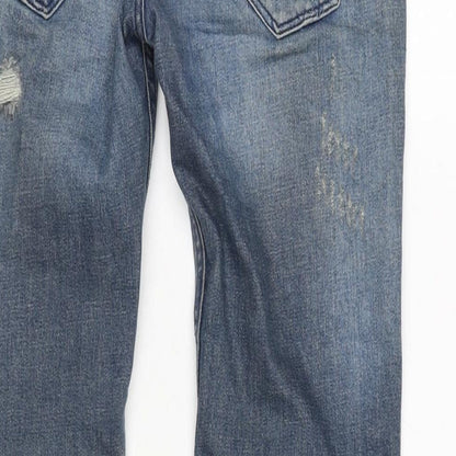 Denim & Co. Mens Blue Cotton Blend Tapered Jeans Size 28 in L28 in Regular Zip