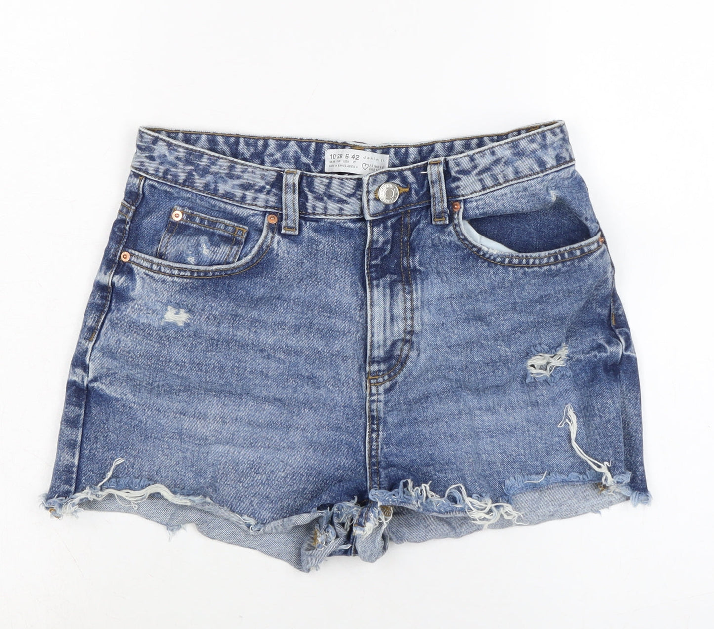 Womens UK Size 10 Denim & Co. Regular Fit Cut-Off Shorts