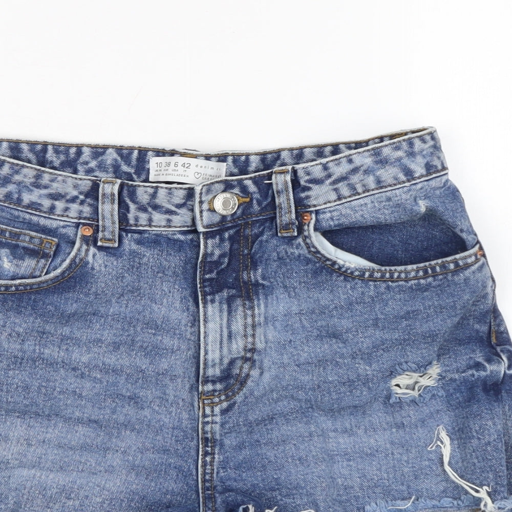 Womens UK Size 10 Denim & Co. Regular Fit Cut-Off Shorts